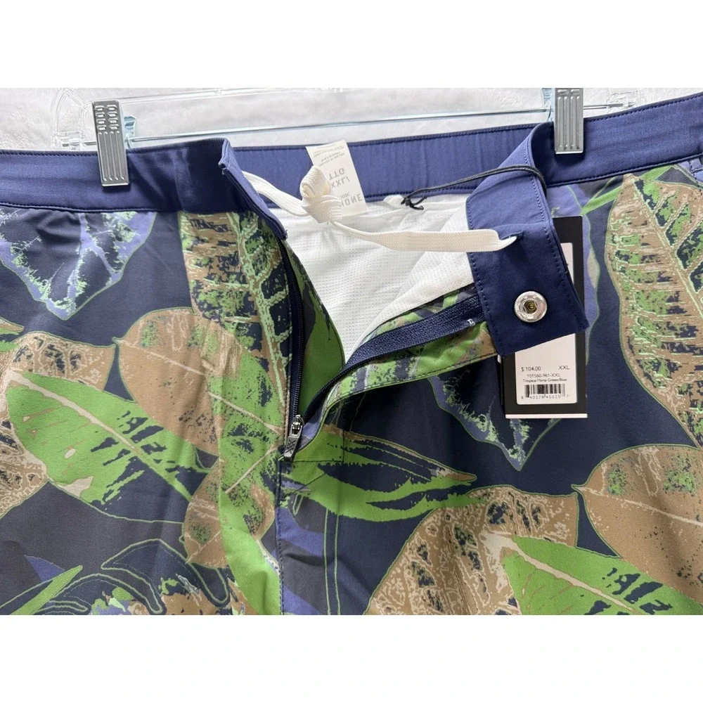 Rhone Barrier Swim Shorts XXL Tropical‎ Floral Green Blue 6